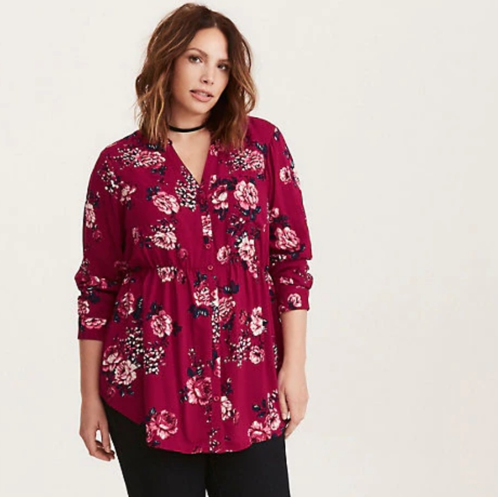 NWT Torrid Emma Floral Challis Babydoll